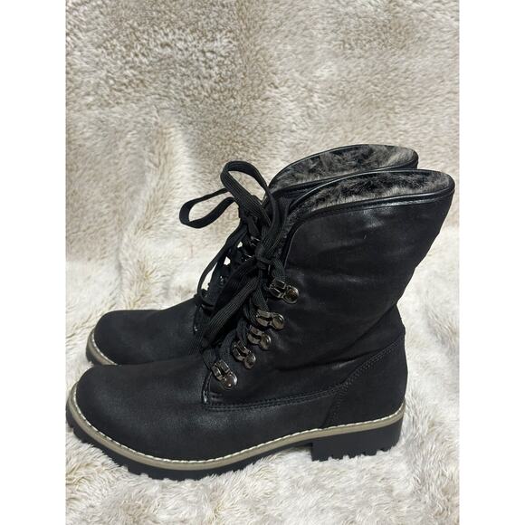 Cliffs By White Mountain Boots Womens Size 7 Black Winter Rain Snow Ankle LaceUp - Picture 5 of 11